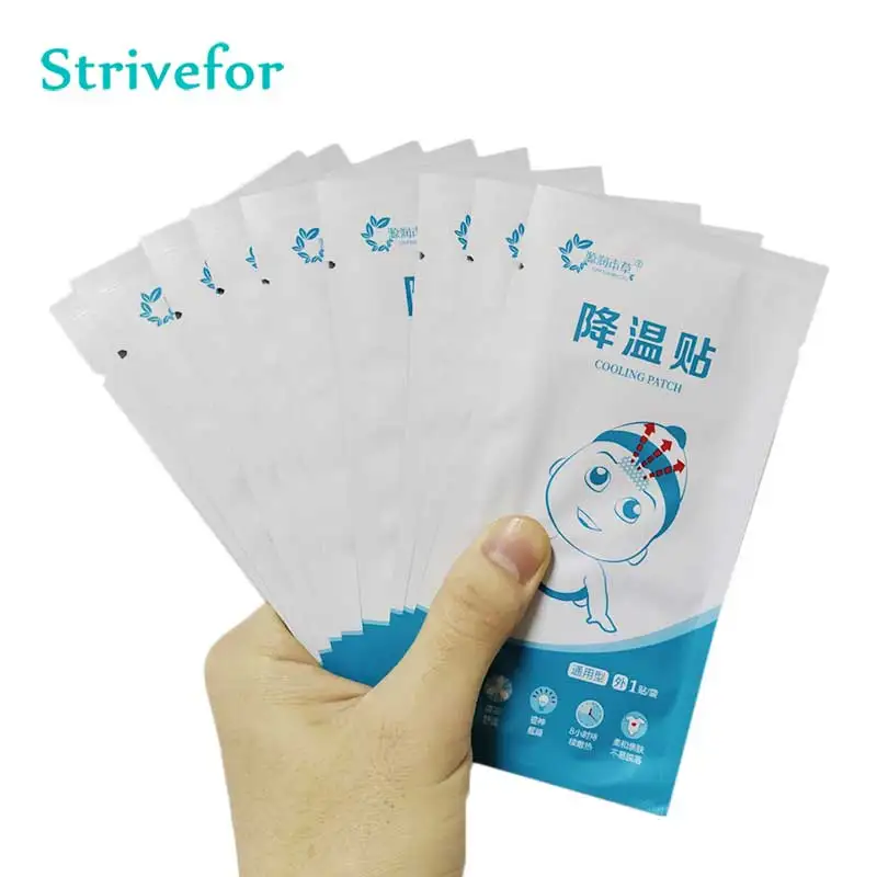

1/5bags Cooling Patches Lower Temperature Polymer Hydrogel Cold Physical Therapy Refreshing Sticker Chinese Medical PlasterA0001