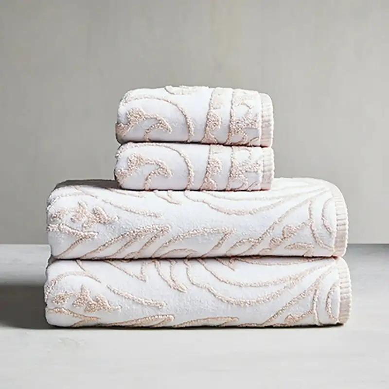 

Sheared Paisley 4 Piece Towel Set, Cherry Blossom Pink