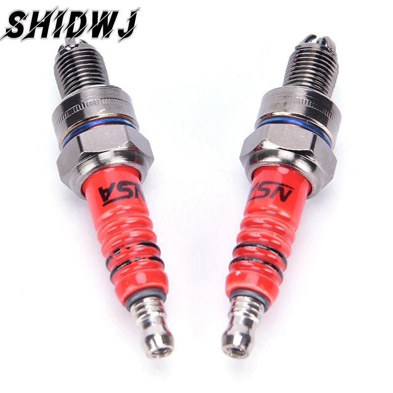 

1 шт. Свеча зажигания, высокая производительность, 3 электрода для скутера GY6, Свеча зажигания для мотоцикла, аксессуары