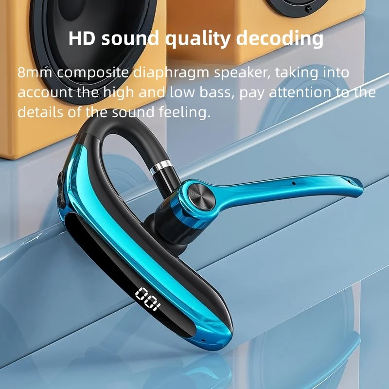   M80A Wireless Bluetooth Headset 5.3 Earphones Dual Connection Headphone with Dual Mic ENC Noise Cancelling Hands-free Earbuds 