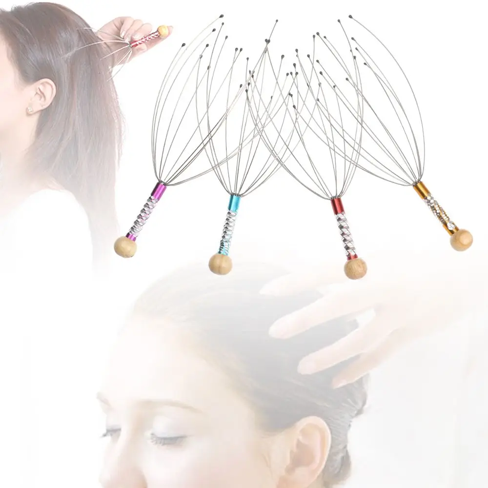 

Stainless Steel Blood Circulate Pain Relief Spa Headache Head Massager Octopus Stress Relaxing Claw Scalp