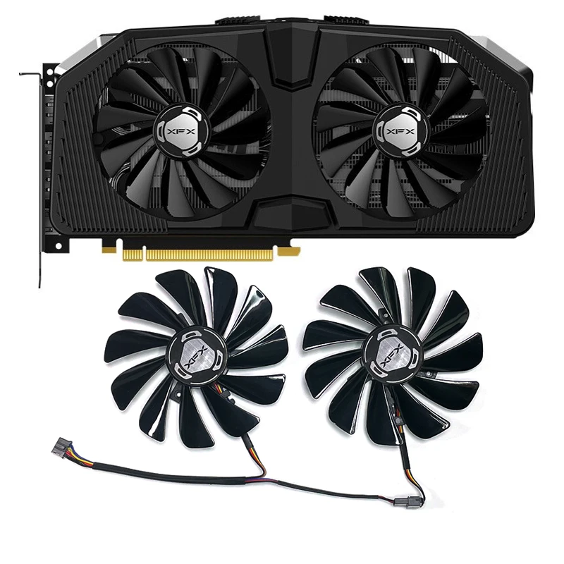 

XFX RX 5700 8GB Black Wolf Edition Cooling Fan FDC10U12S9-C 4Pin Cooling Fan for XFX Radeon RX 5600 5700 XT Graphics Card Fan