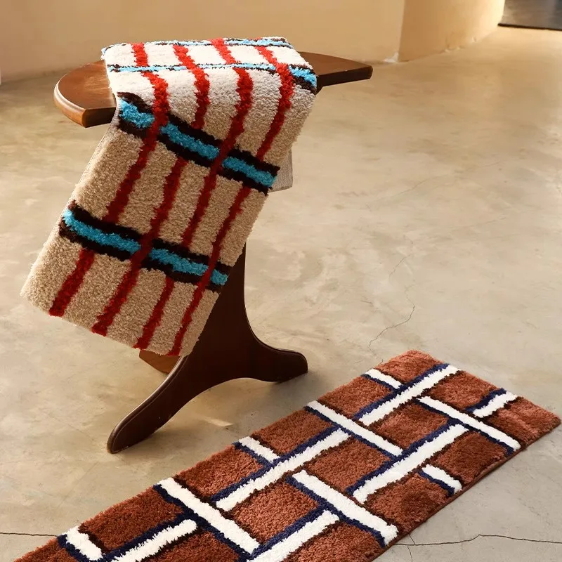 Шикарный сетчатый ковер для гостиной длинный коврик спальни противоскользящий