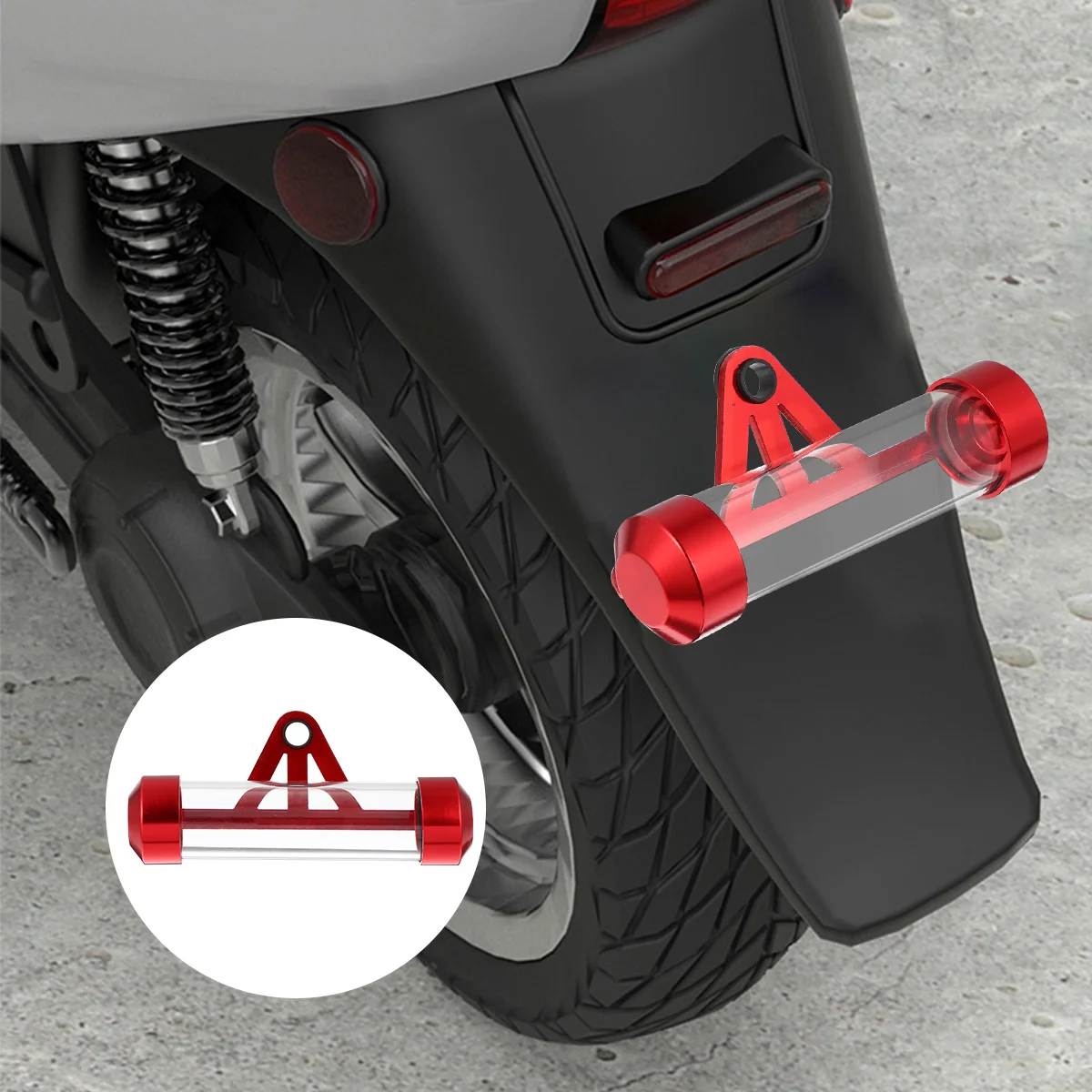 

Motorcycle Tax Disc Tube Waterproof Motorbike Secure Tax Disc Tube Cylindrical Holder Frame Motorcycle Accessories ( Red )