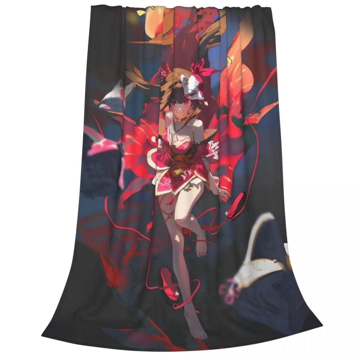 Одеяла из аниме Honkai чехол для дивана флисовое зимнее милое мультяшное