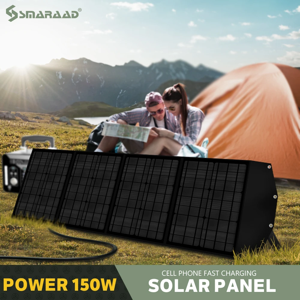 Купи 200W 150W Solar Panel 18V USB DC Output Solar Charger Portable Foldable Solar Charging Device Outdoor Portable Power Bank за 11,016 рублей в магазине AliExpress