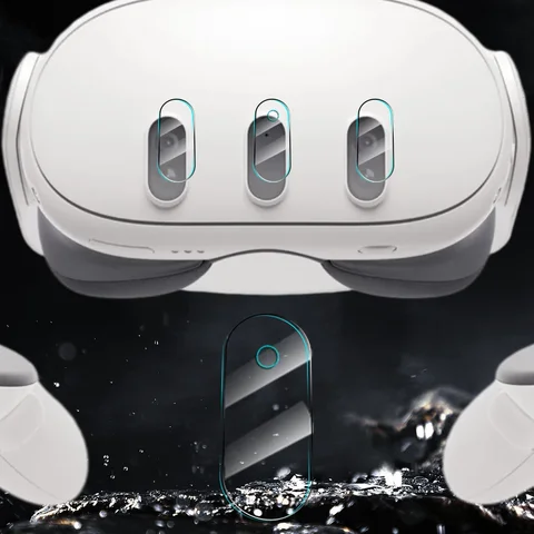 Совместимость с Meta Quest 3, защитная пленка для объектива камеры, улучшенное закаленное стекло, 9H, высокая четкость, защита от царапин, без пузырьков, пленка