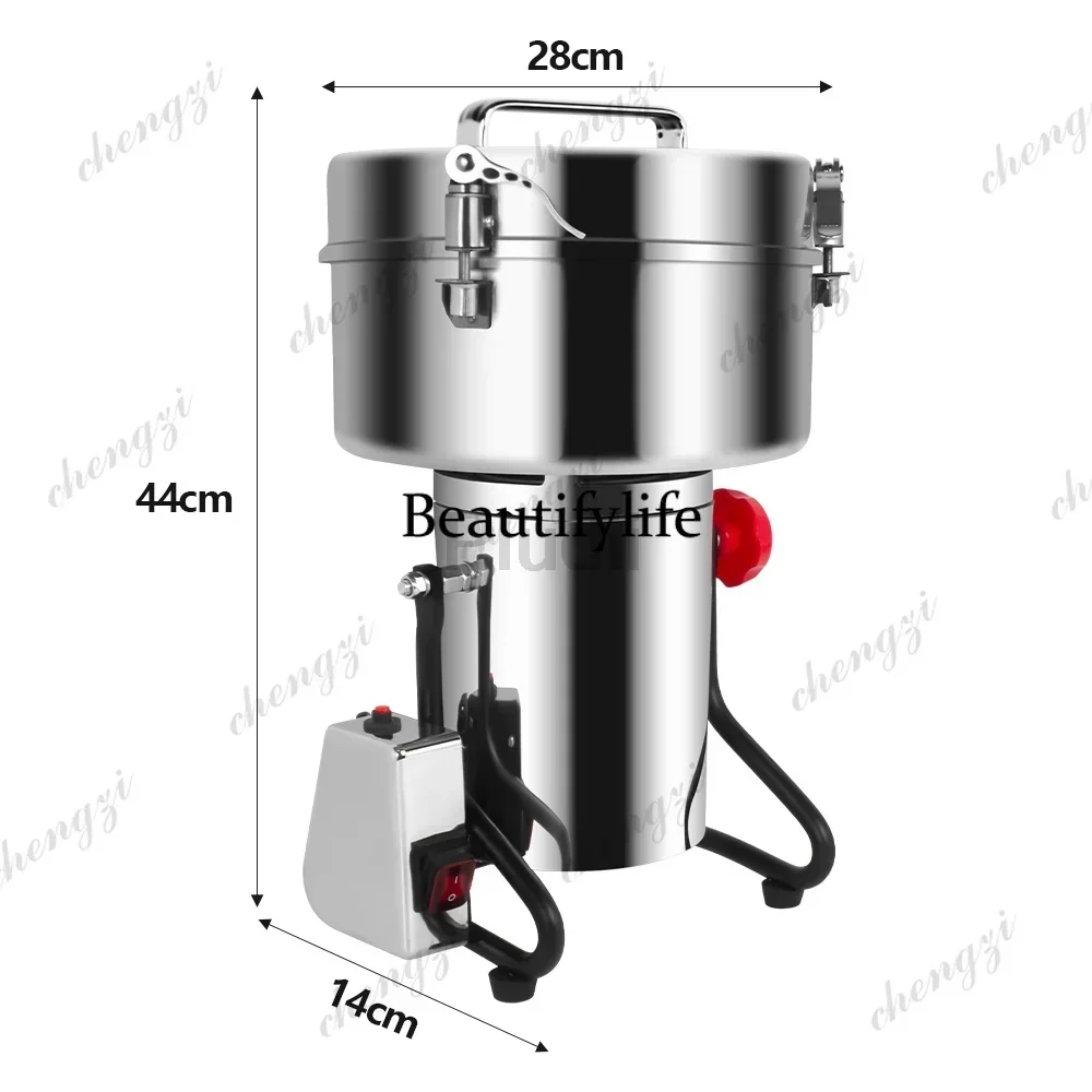 Фото N138 4500G Измельчитель порошков 5000 Вт, высокоскоростная кофемолка, дробилка для зерна, коммерческая, высокопроизводительная, из нержавеющей стали №4