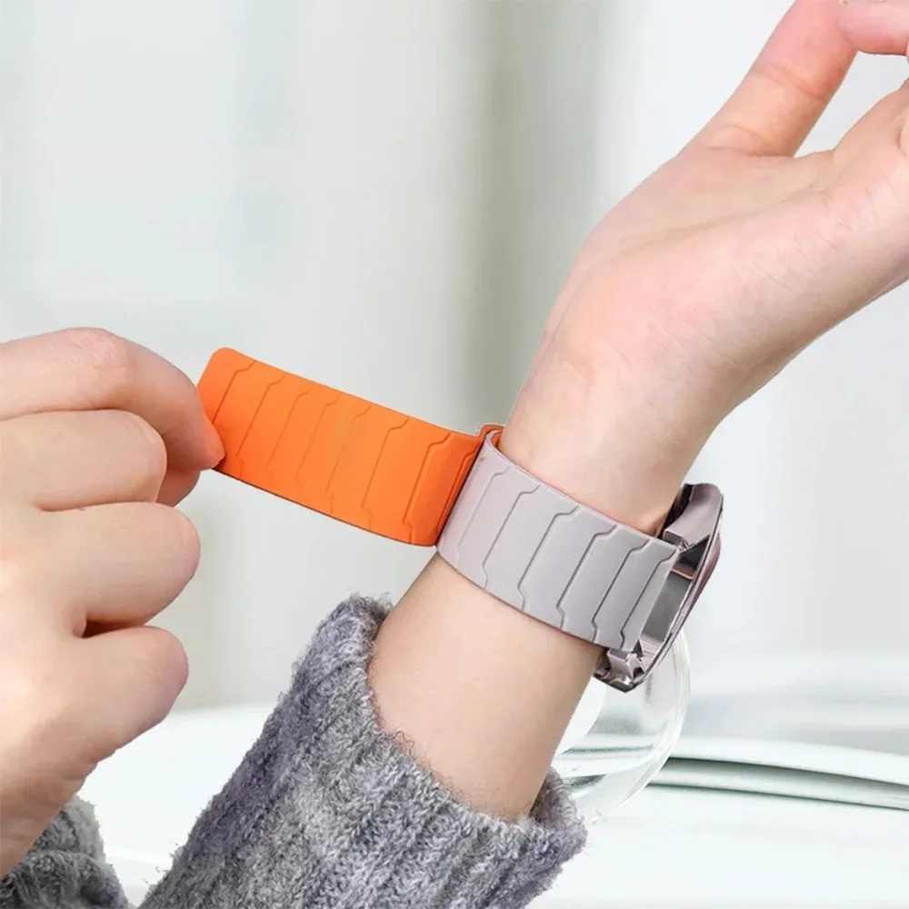 Мягкий силиконовый ремешок 20 мм 22 мм для Oneplus Watch 4 3 2R Lite, магнитный браслет для OPPO Watch S X3 X2 X, Amazfit Bip 6 5 Max Band (art.: 3920dbf9ce07c) - 3920dbf9ce07c