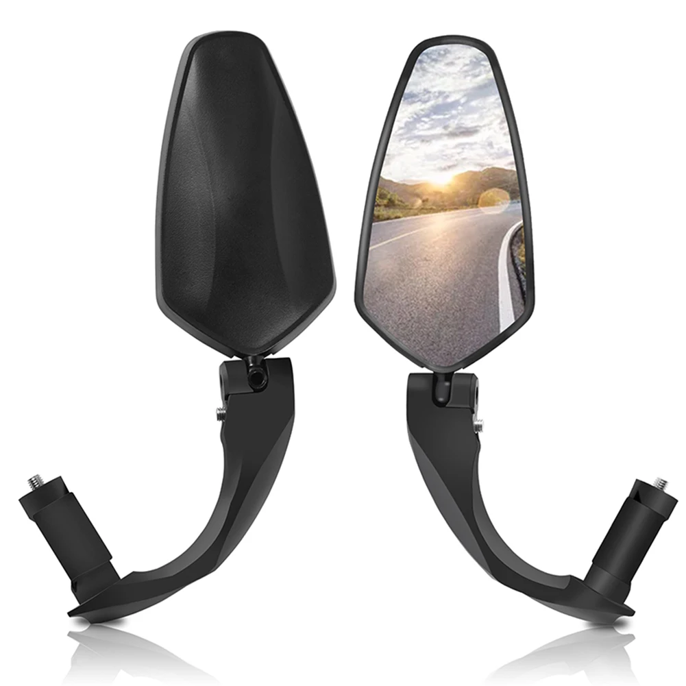 

2pcs Wide Angle Easy Install Handlebar Mounted Adjustable Rotatable Bike Rearview Mirror Shockproof Cycling Replacement Parts