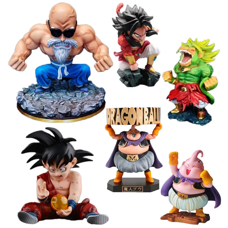 Figura de acción de Dragon Ball Z, Goku, broly, Ape Muscle, Kame, Sennin, Majin, Buu, colección de Anime en PVC, Figura en caja de juguetes