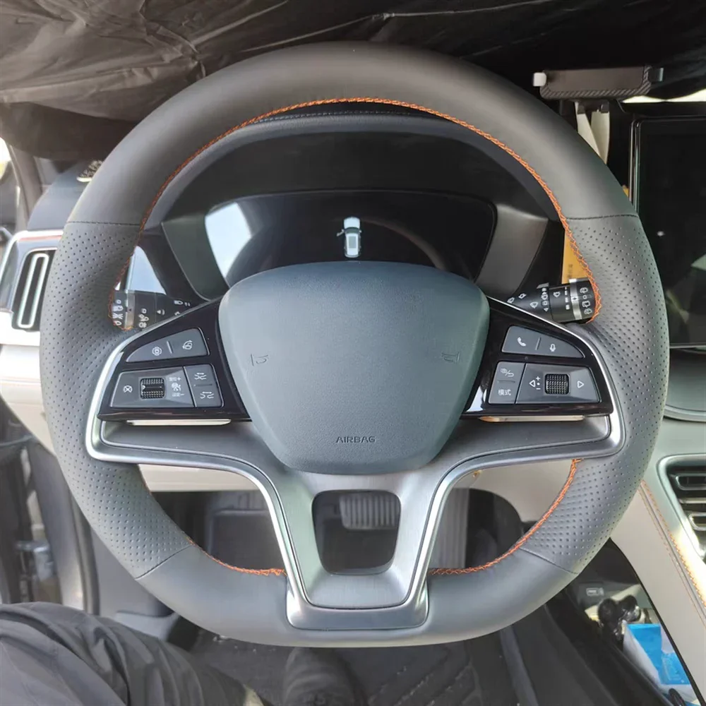 

Чехол на руль автомобиля «сделай сам», оплетка из искусственной кожи для BYD Song Plus Dmi Song Pro EV, новая энергия BYD Qin Plus 2020 2021-2023