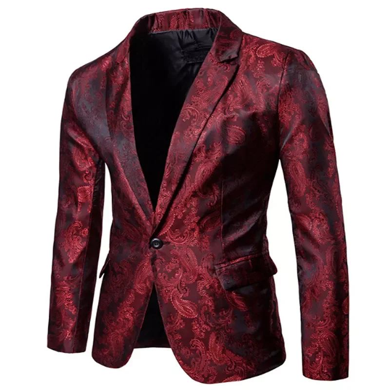 

NEW IN Men Shiny Blazers Gold Glitter Suit Jackets Male Nightclub One Button Suit Blazer DJ Stage Blazers