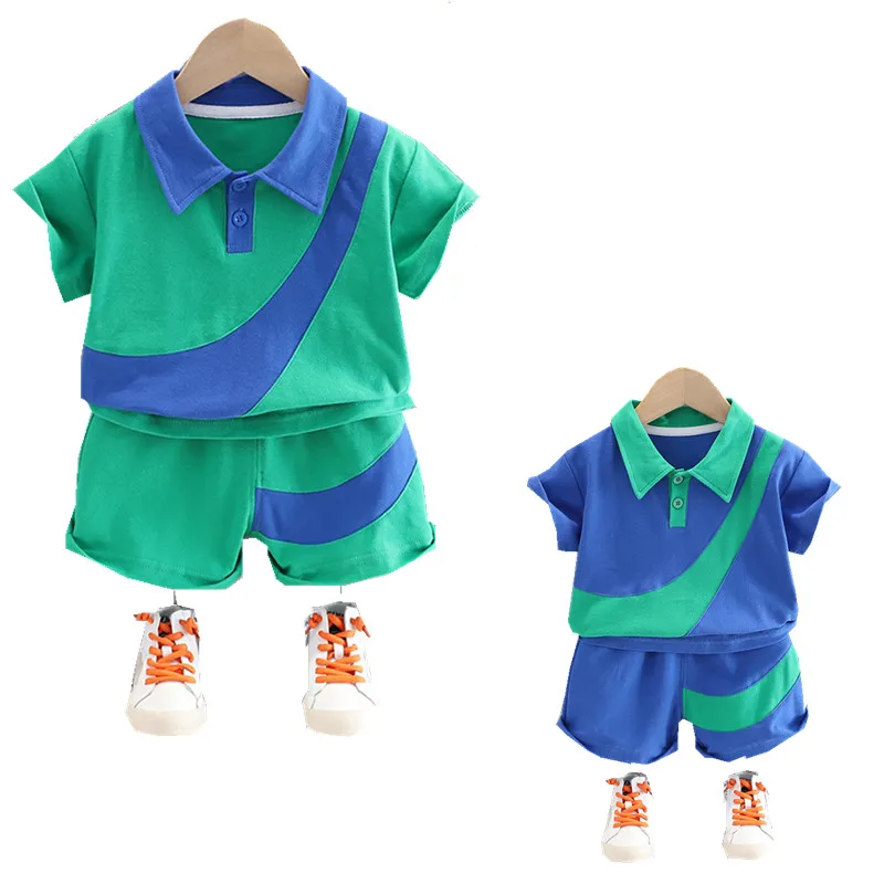 

Комплект одежды для мальчиков, летние детские повседневные хлопковые футболки и шорты, спортивные костюмы из 2 предметов для детей от 1 до 6 л...