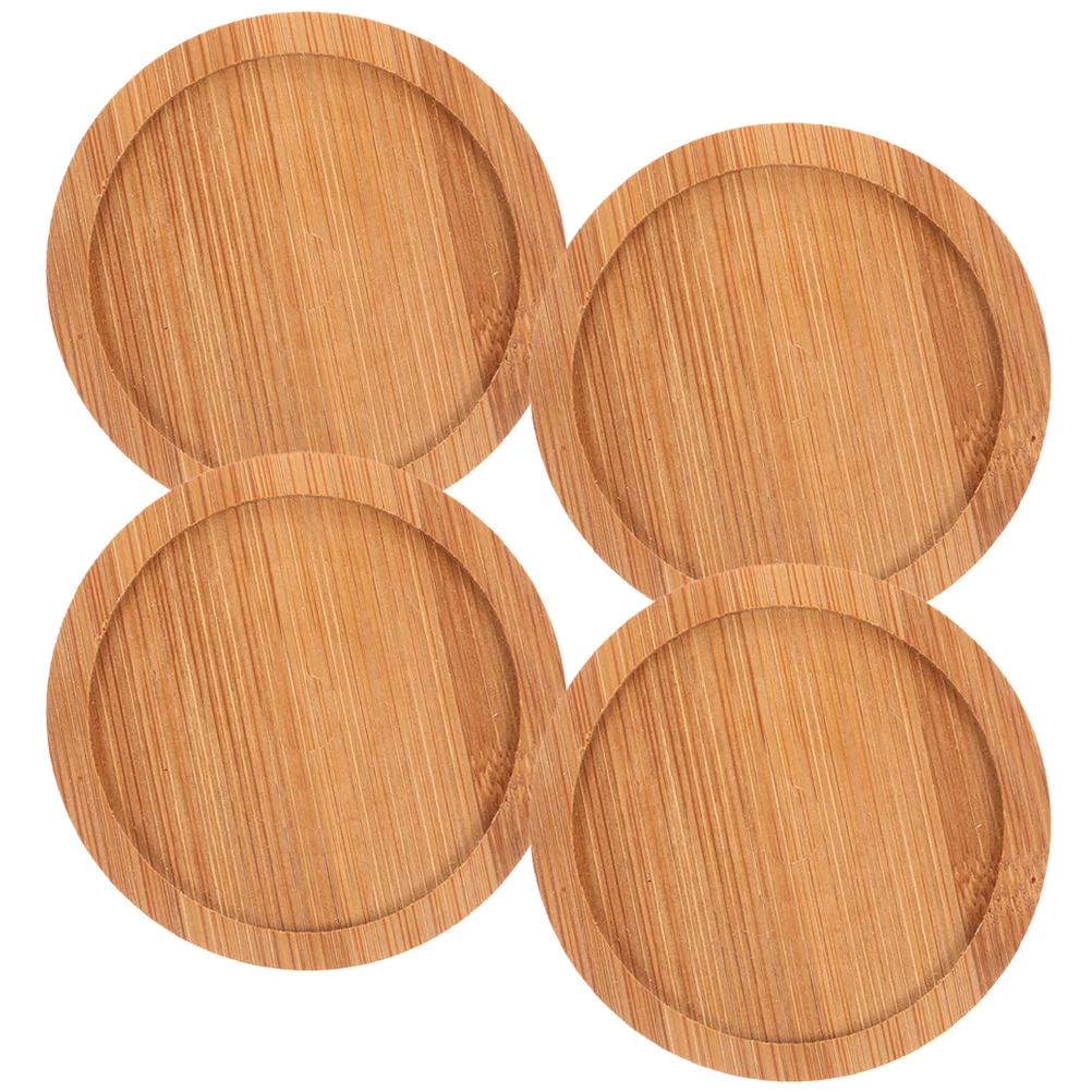 

Bamboo Coasters Drink Tabletop Protection Heat-resistant Tumbler Pads Coffee Anti-slip Cups Mats