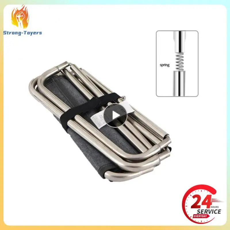 

Outdoor Stainless Steel Spring Folding Chair Fishing Chair Camping Barbecue Folding Stool Sketching Chair Bench