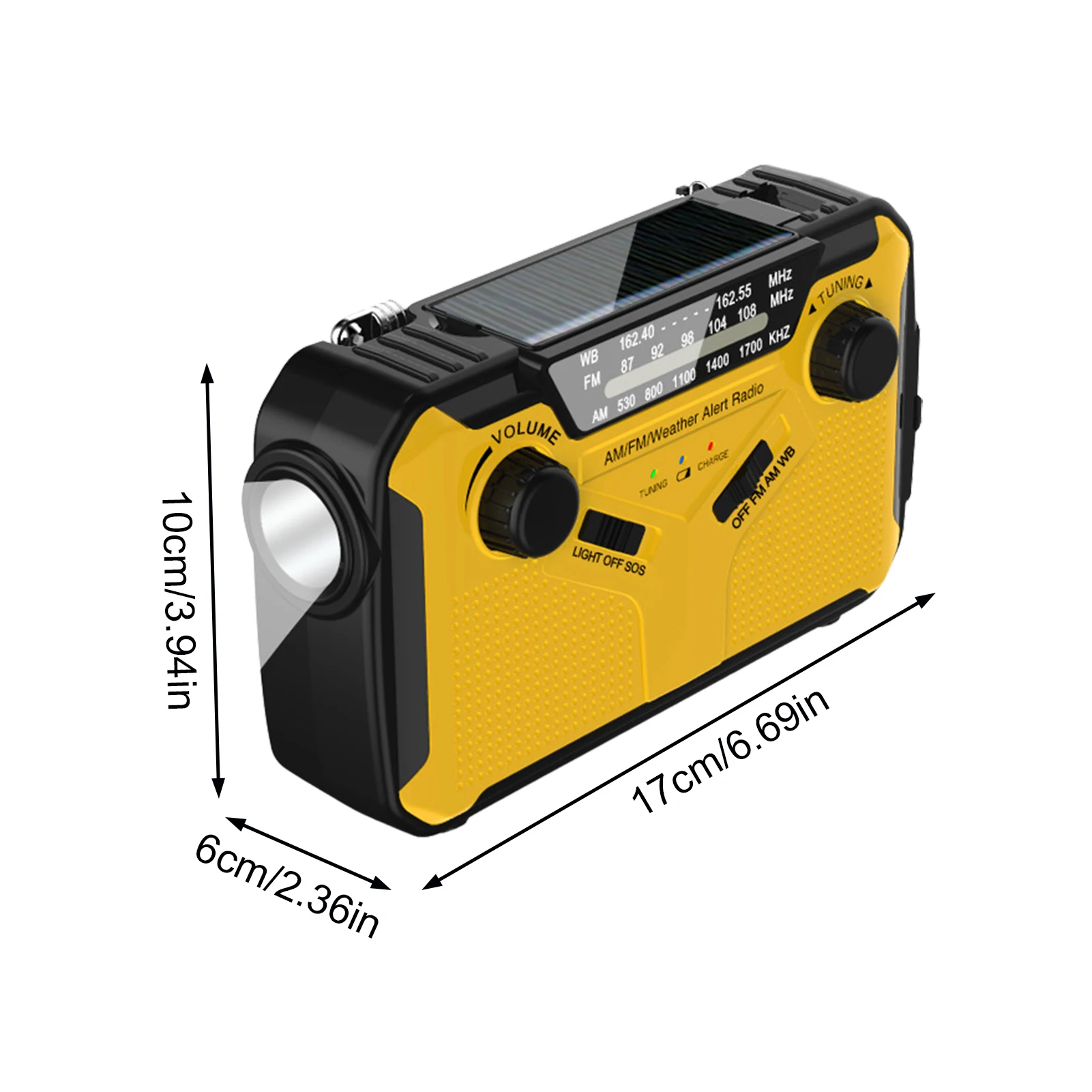 emergency weather radio amfm weather alert radio solar hand crank usb charging power bank for cell phone flashlight reading free global shipping