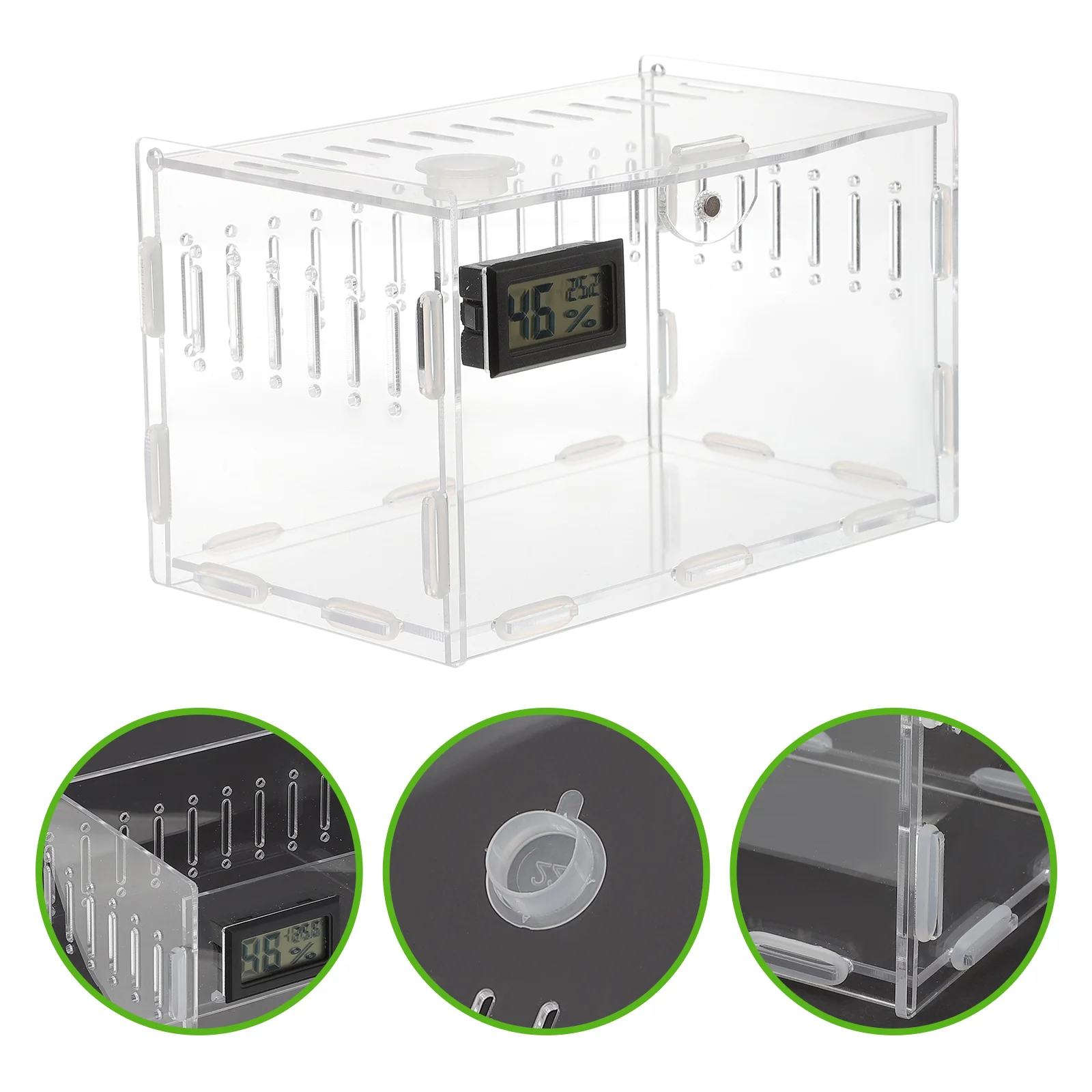 

Reptile Tank Bearded Dragon Terrarium Enclosure Snake Cage Turtle Terrariums Tarantula Case Box Aquarium Rimless Lizad