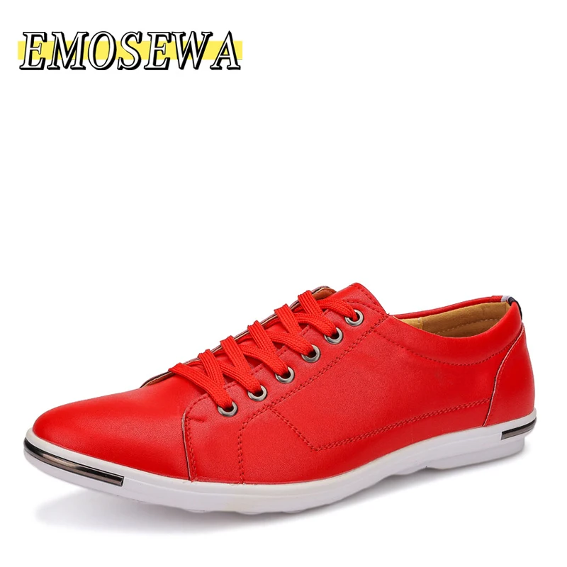 

Кроссовки мужские из ПУ кожи, повседневная Уличная обувь для отдыха, на шнуровке, плоская подошва, низкие кеды для вождения, однотонные