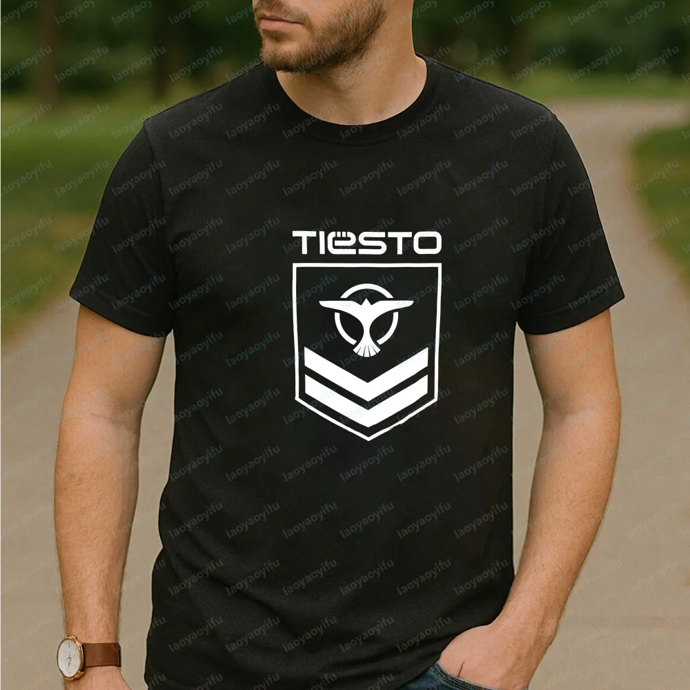 Фото Футболка с принтом DJ Tiesto - модная унисекс-футболка с короткими рукавами, подходящая как для мужчин, так и для женщин, удобная футболка. №3