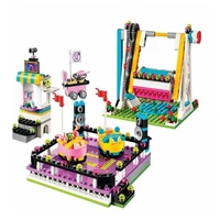 10560 amusement park bumper cars set building blocks girls diy educational bricks toys gift