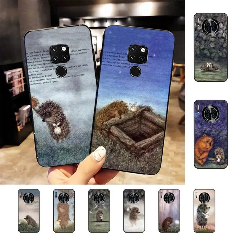 

Bright Hedgehog in the Fog Phone Case for Huawei Mate 20 10 9 40 30 lite pro X Nova 2 3i 7se