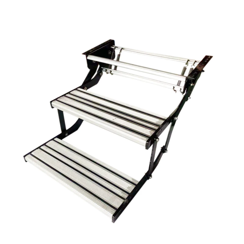 

caravan Side folding steps for trailer and motorhome 2 stages of manual motor home step