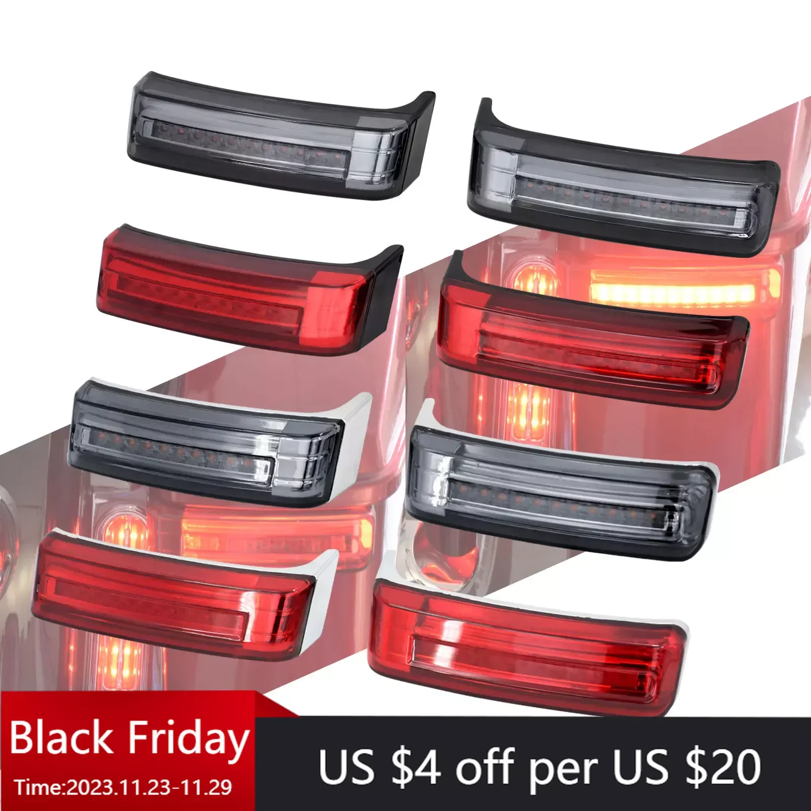 

Motorcycle Led Saddlebag Turn Lamp Light Run Brake Lights For Harley Touring Road King 97-2022 Electra Street Glide CVO Limited