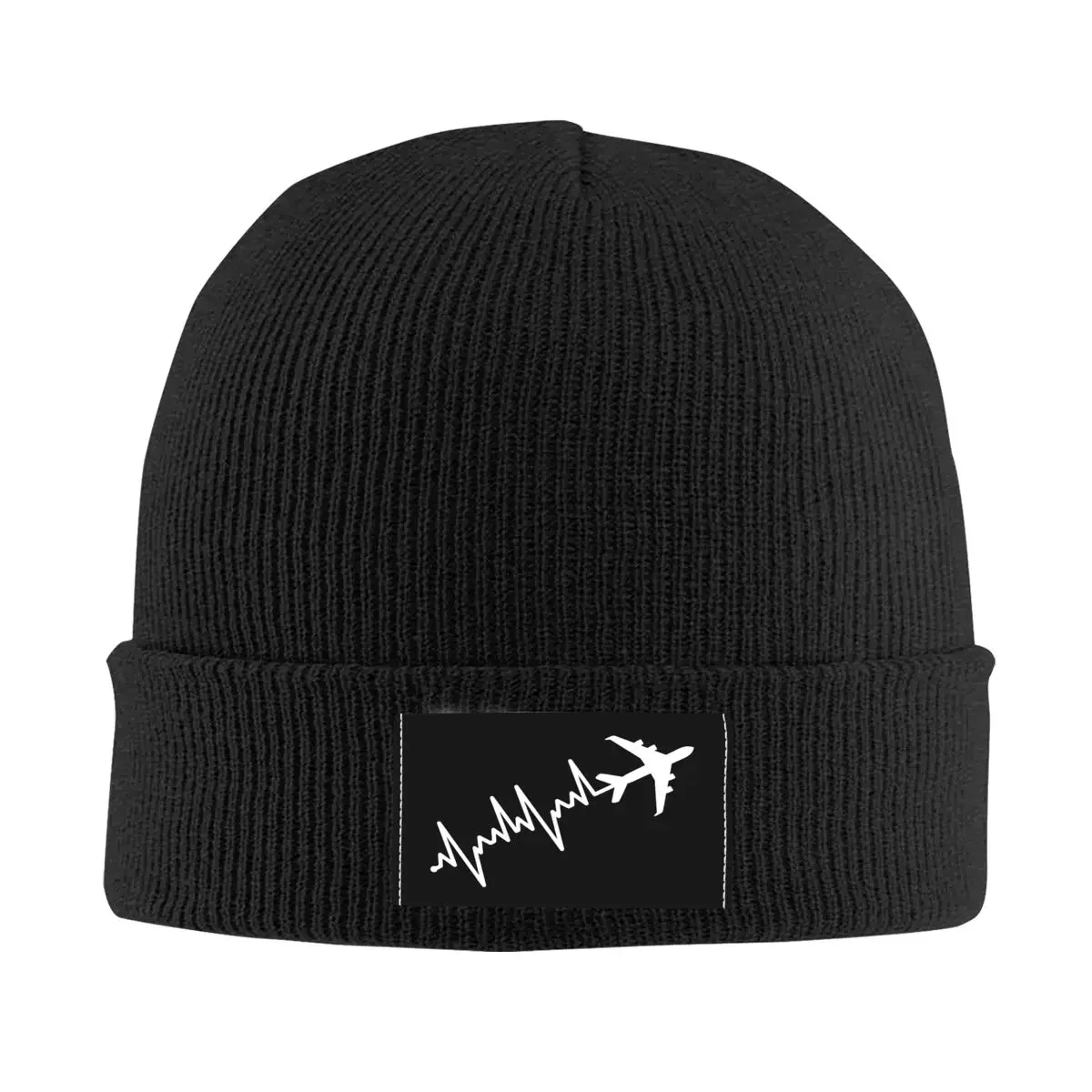 

Aviation Airplane Heartbeat Pilot Skullies Beanies Caps Unisex Winter Warm Knit Hat Hip Hop Adult Aviator Plane Gift Bonnet Hats