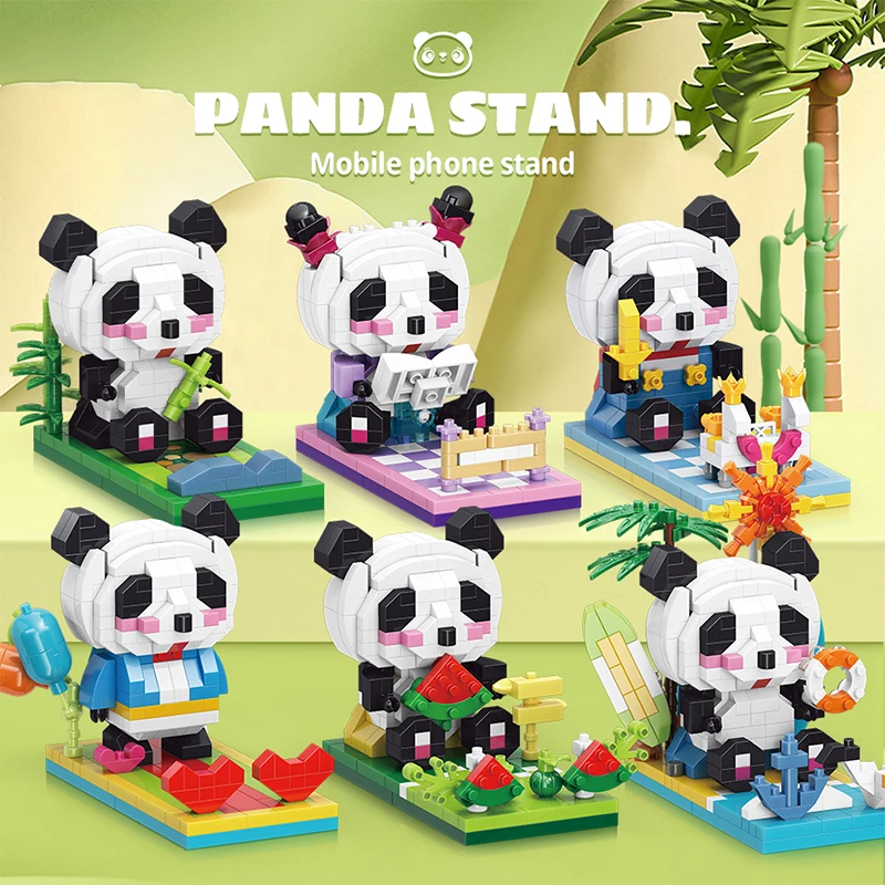 

Креативный микро-конструктор панда с милыми животными, Алмазные Кирпичи «сделай сам», мультяшный сборный декор, развивающие игрушки для детей, подарок для девочек
