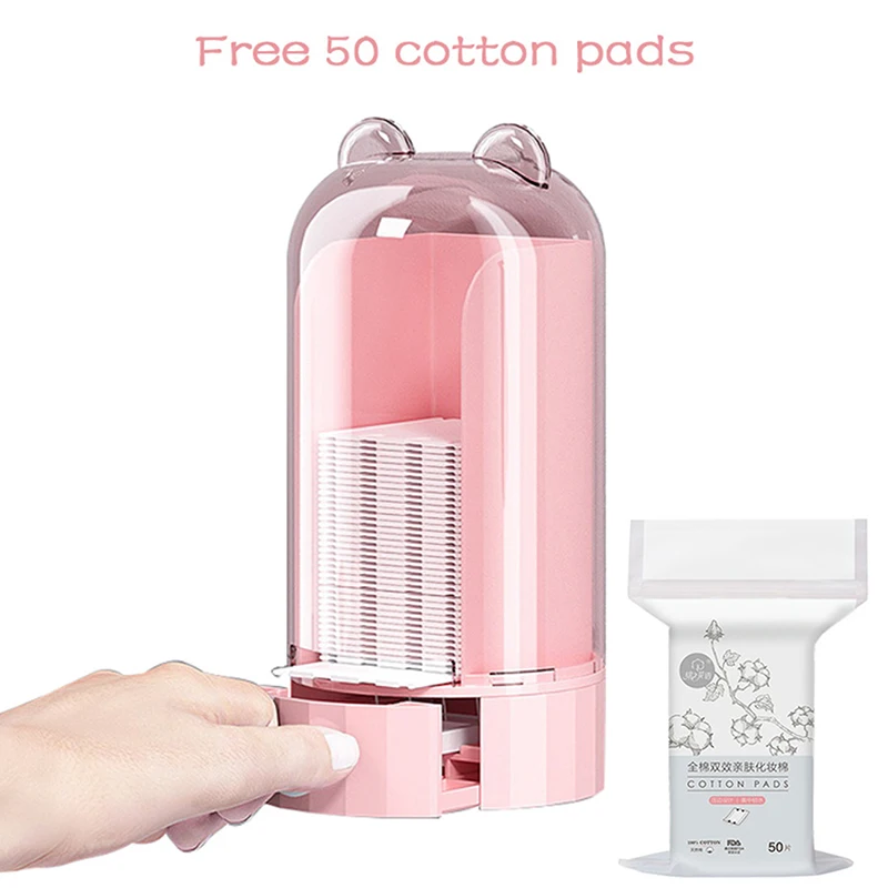 

Прозрачный контейнер для косметики и макияжа, автоматический пресс, пылезащитный бытовой прибор для снятия макияжа, хлопковая настенная ко...