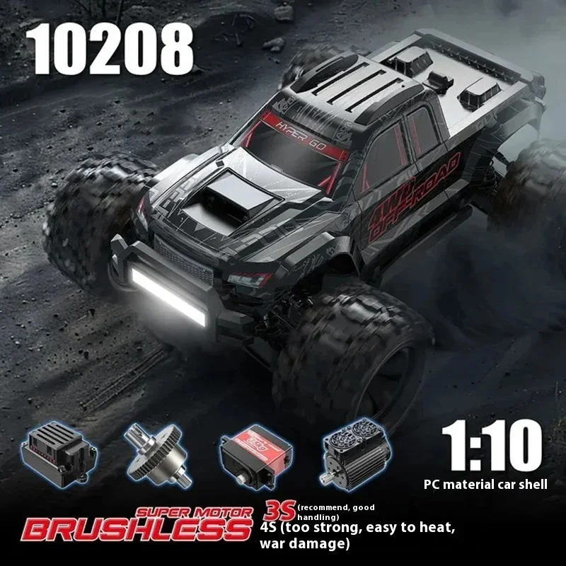 Фото MJX Hyper Go 10208 1:10 Бесщеточный Little Monster Hypergo 2,4 гч Электрический автомобиль с дистанционным управлением Радиоуправляемый высокоскоростной автомобиль Игрушка в подарок ﻿ №4
