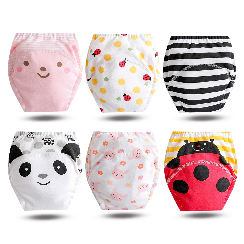 

Детские трусики-подгузники, 4 слоя, водонепроницаемые, многоразовые, из хлопка