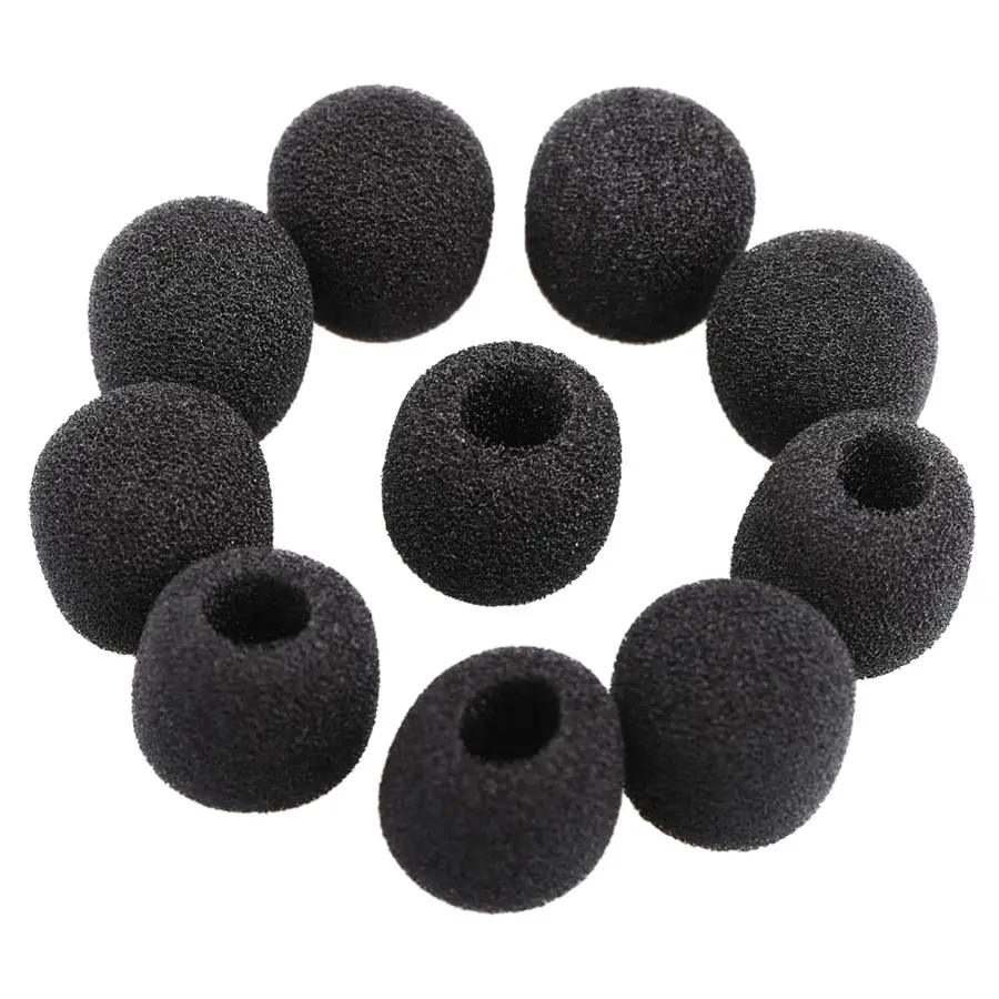 

Small windproof foam protectors for microphone Lavalier for headphones, 15 pieces