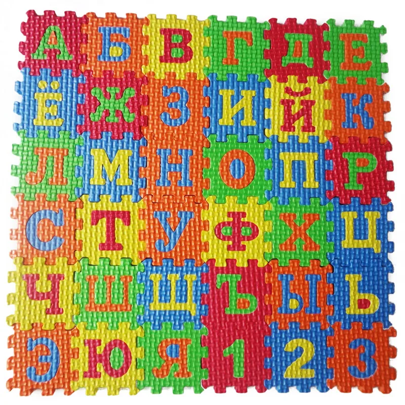 

Russian Alphabet Letters Puzzle Toys Kid Baby Puzzle Mats Carpet Babies Russian Language Foam Early Learning Toy for Infant Kids