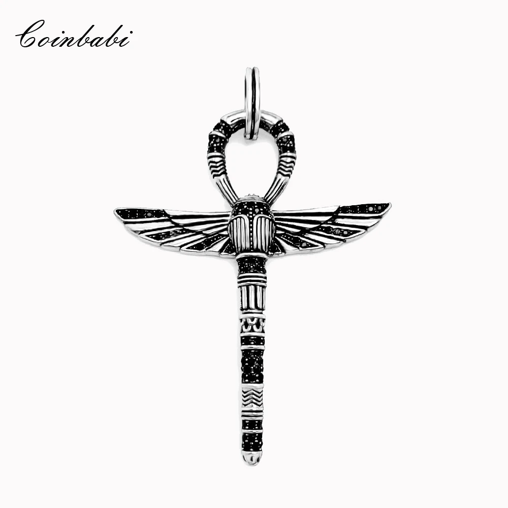 

Pendant Cross of Life Ankh with Scarab 925 Sterling Silver Fine Jewelry Accessories Fit Necklace Protection Gift For Women Men