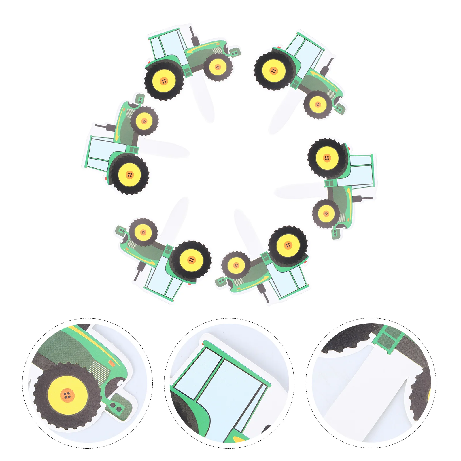 

Tractor Picks Cupcake Vehicle Topper Birthday Construction Decorations Party Truck Decor Supplies Car Excavator Decoration