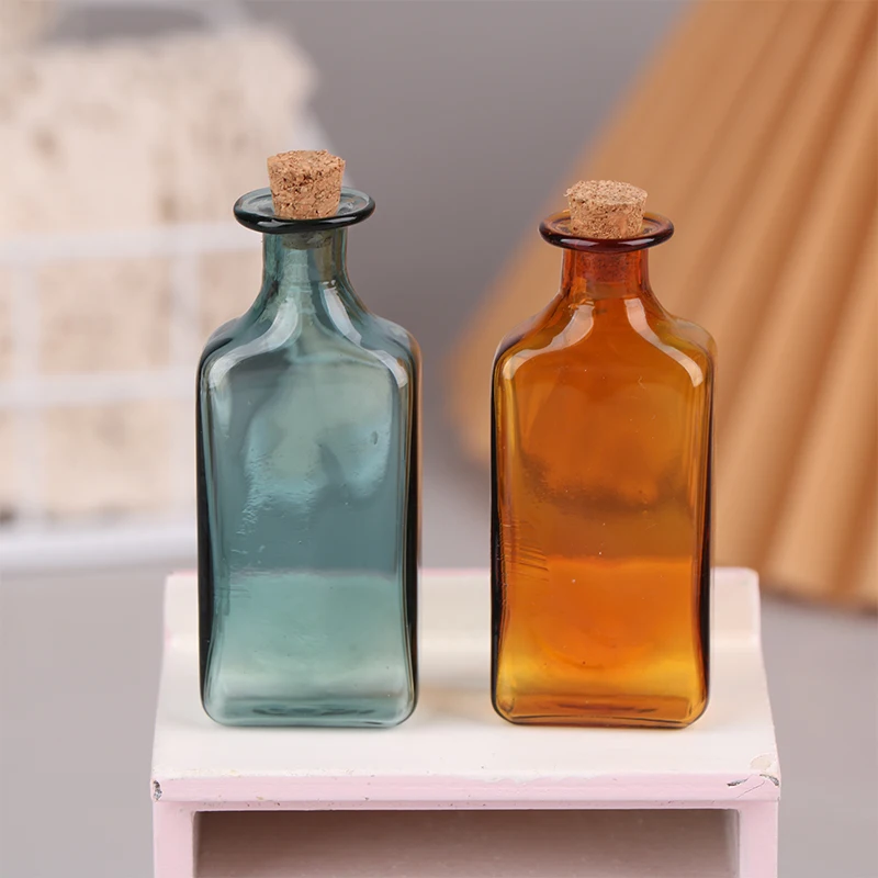 Миниатюрная прозрачная стеклянная банка для конфет кукольного домика