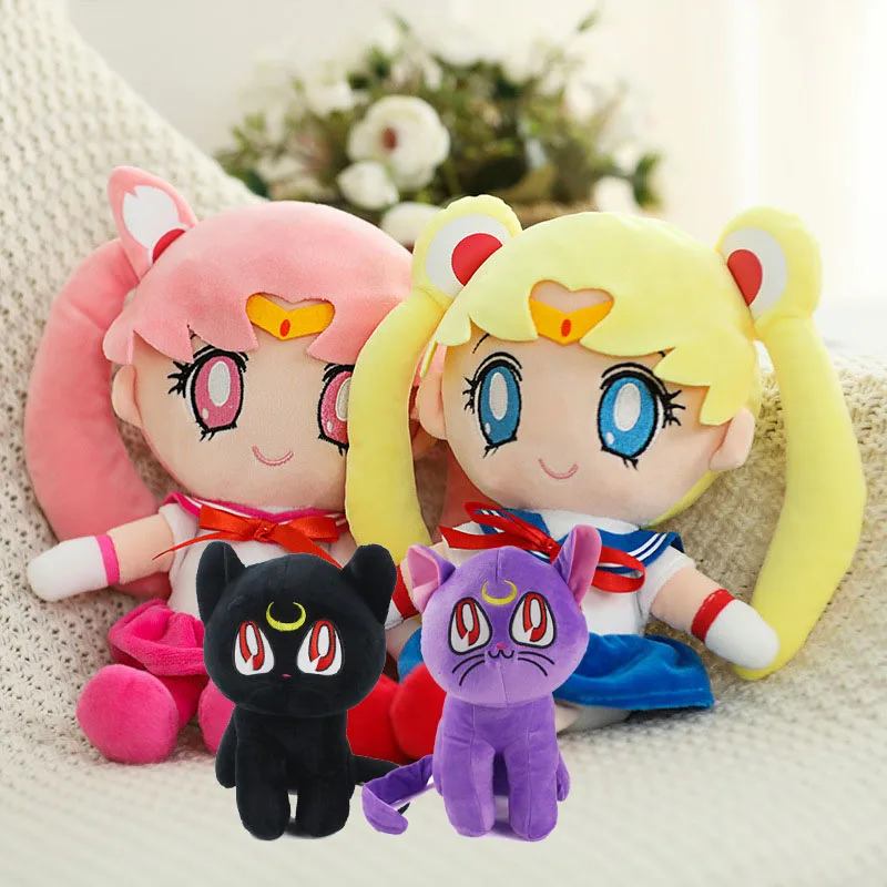 

Kawaii Sailor Moon Plush Toy Anime Doll Tsukino Usagi Peluche Stuffed Children Birthday Baby Gifts Home Decoration birthday