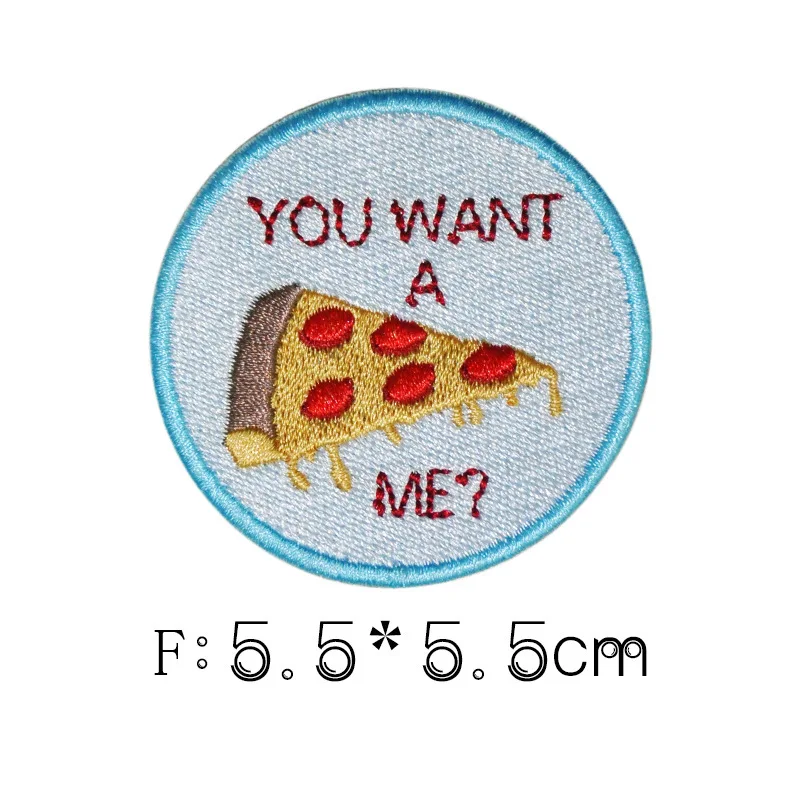 Термоклейкие нашивки с рисунком картофеля фри пиццы