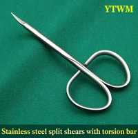 stainless steel 10cm pointed round head double eyelid cosmetic plastic scissors straight head elbow nose surgical instruments op