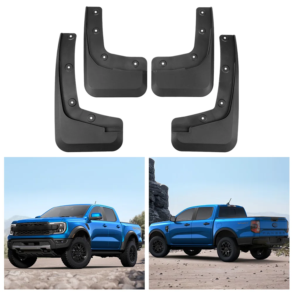 

Автомобильные брызговики для Ford Ranger 2024, брызговики, передние и задние колеса, крыло, автомобильные аксессуары, 4 шт., брызговики