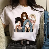 women t shirt sweet 90s trend friends with mask funny tops t shirt female cartoon friendship t shirt short sleeve female clothes