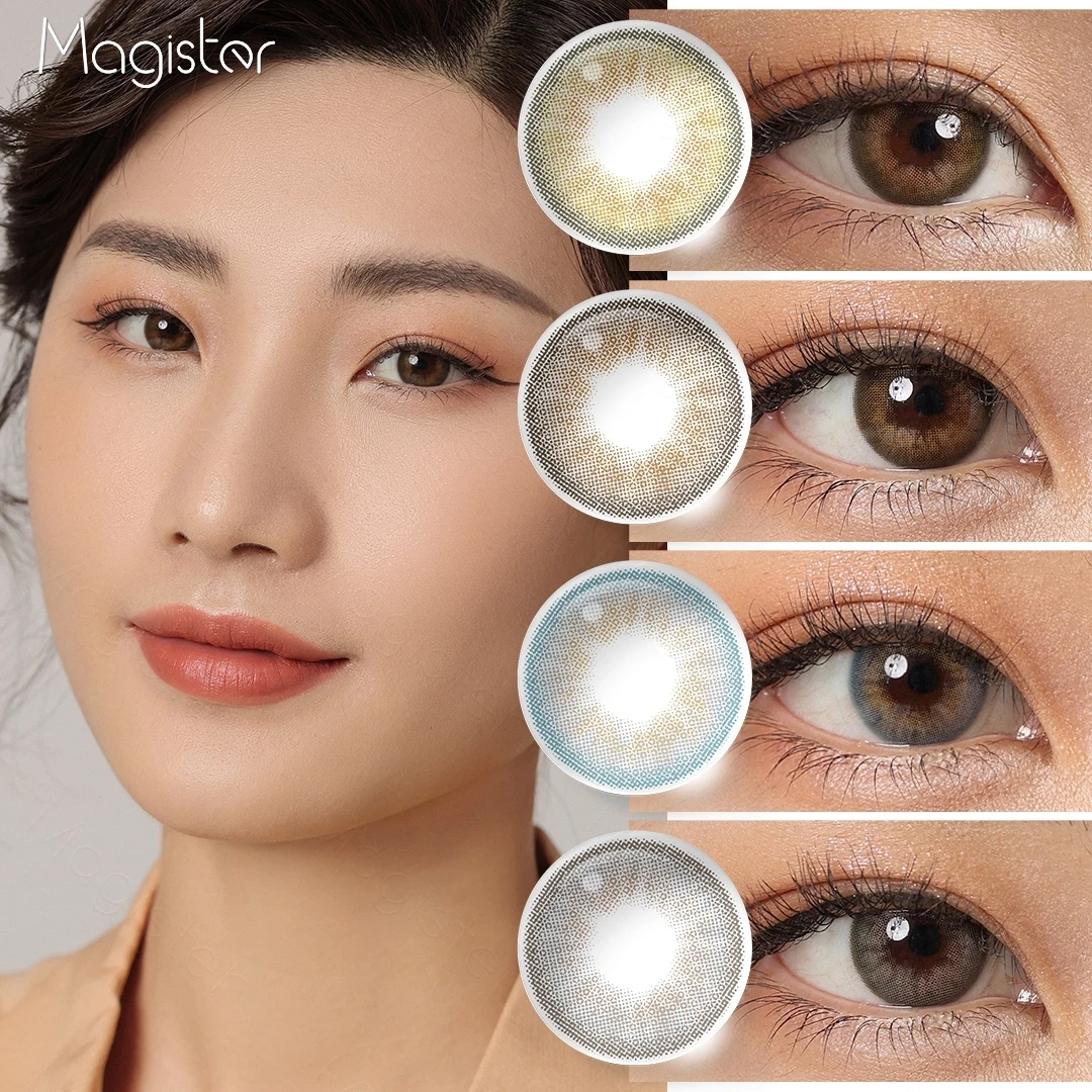 

Magister Colored Contact Lens 1Pair Yearly Colored Contact Lenses Blue Gray Beauty Pupils Eye Contacts Color Lens for Eyes