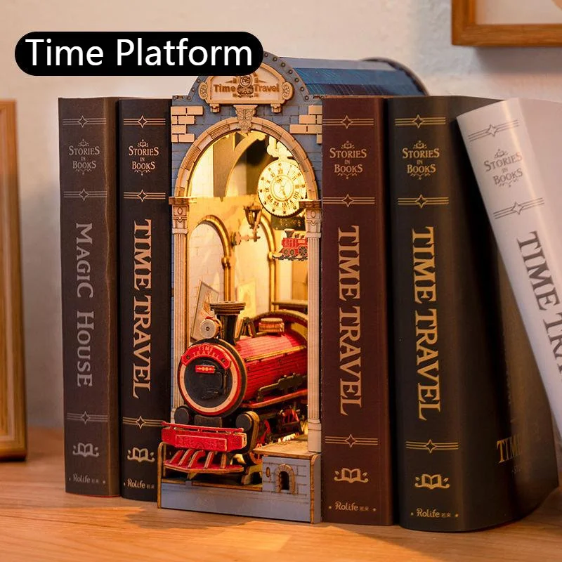 

DIY Book Nook Kit Wooden Magic Harry Cabin Bookshelf Model 3D Calligraphy Dollhouse Art House Room Decoration Toy Creative Gifts