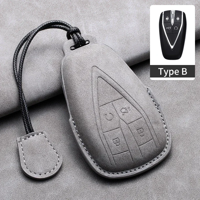 

Кожаный чехол для автомобильного ключа для Changan CS35PLUS CS35 Plus CS55 PLUS CS75 PLUS Eado UNI-T UNI K Oushang X5 X7 EV 2019-2022