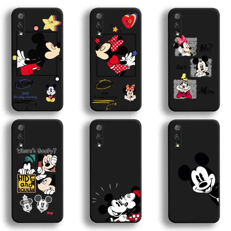 

Cute Funny Cartoon Mickey Minnie Mouse Phone Case For Huawei Honor 30 20 10 9 8 8x 8c v30 Lite view 7A pro