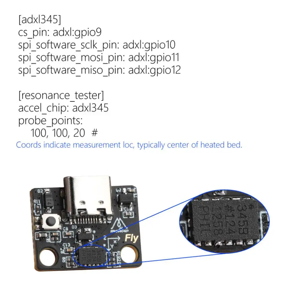 USB-плата акселерометра Adxl345, подходит для Klipper Gemini Cranberry Pie, детали для 3D-принтера, акселерометры для компонентов принтера (art.: 3920c7e67bbfb) - 3920c7e67bbfb