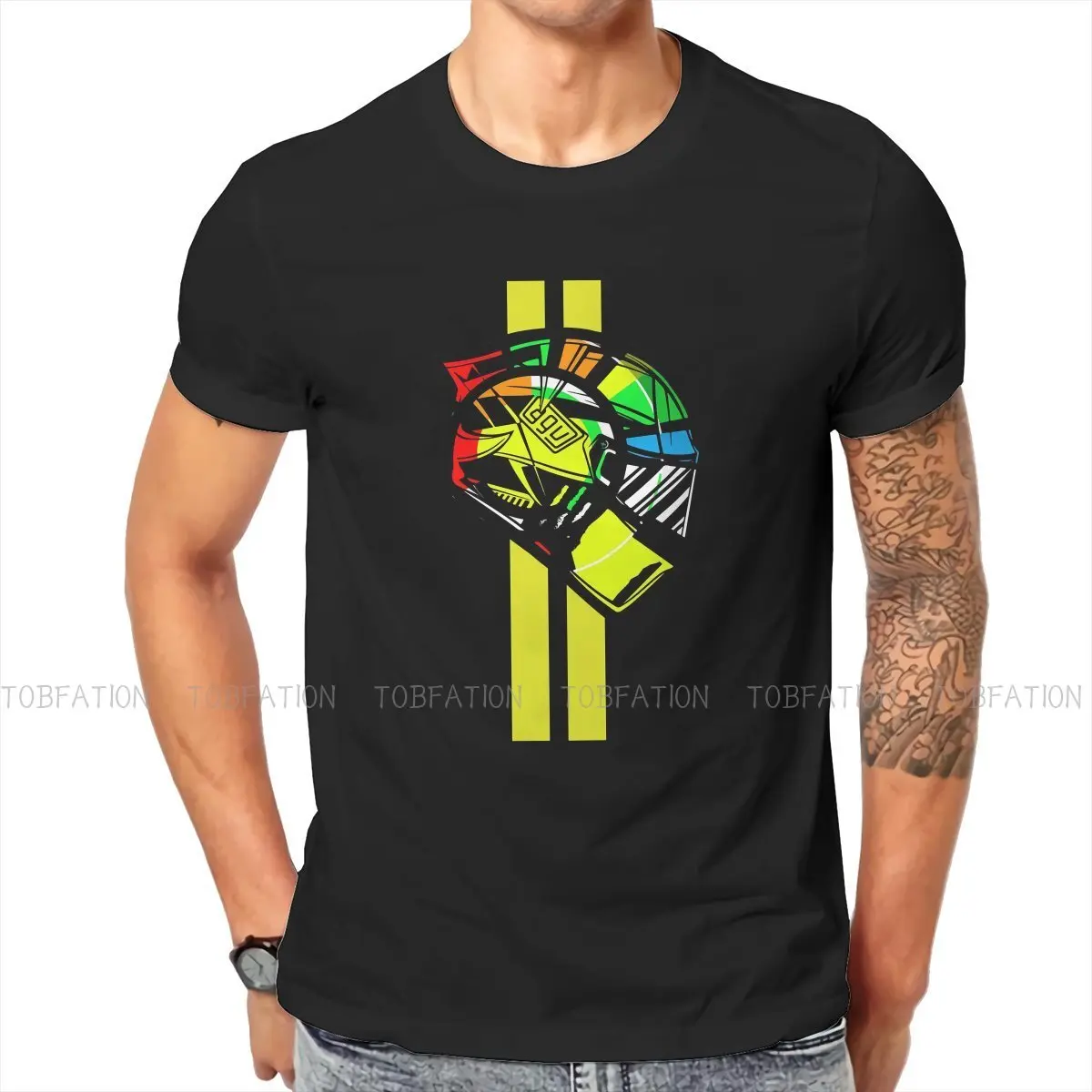 

Helmet F1 Rossi T Shirt Vintage Graphic Large Crewneck TShirt Big sales Harajuku Men's Clothes