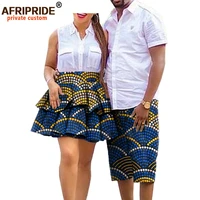 african clothes for couple ankara clothing womens mini skirt mens knee pants match print attire pockets casual outfits a20c010